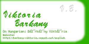 viktoria barkany business card